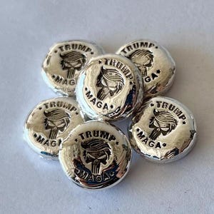 Six - 5g Silver 99.9% MAGA hand poured bars. Donald Trump 1 oz silver .999 one ounce bar six five gram bars