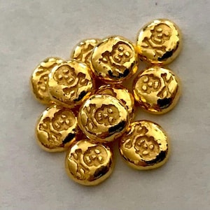 Uma barra de ouro fino de 1/2 grama, 9999, com caveira e ossos de pirata, 5g + barra de prata de 1 grama, 999, como presente! Ouro maciço puro!!! 99,99% / 0,9999 / 9999
