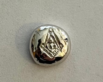 2,5 g PLATINA-staaf 9995 fijne vrijmetselaar. Puur massief PLATINA 99,95%. Vrijmetselaars-platina reep van 2,5 gram.