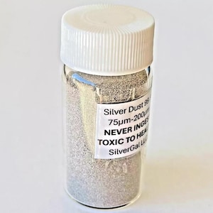 50 g Silver 75μm-200μm powder dust .999+ Micron to nano size fine silver powder dust.