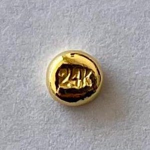 1/2g GOLD bar 9999 fine 24k hand poured + 1 gram 999 silver bar. Pure gold and silver bars. Half g gram gold bar 99.99%