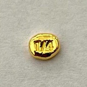 1/4 g GOLD bar 9999 fine 24k hand poured + 1 gram 999 silver bar. Pure gold and silver bars. 0.25 gram g gold bar 99.99%