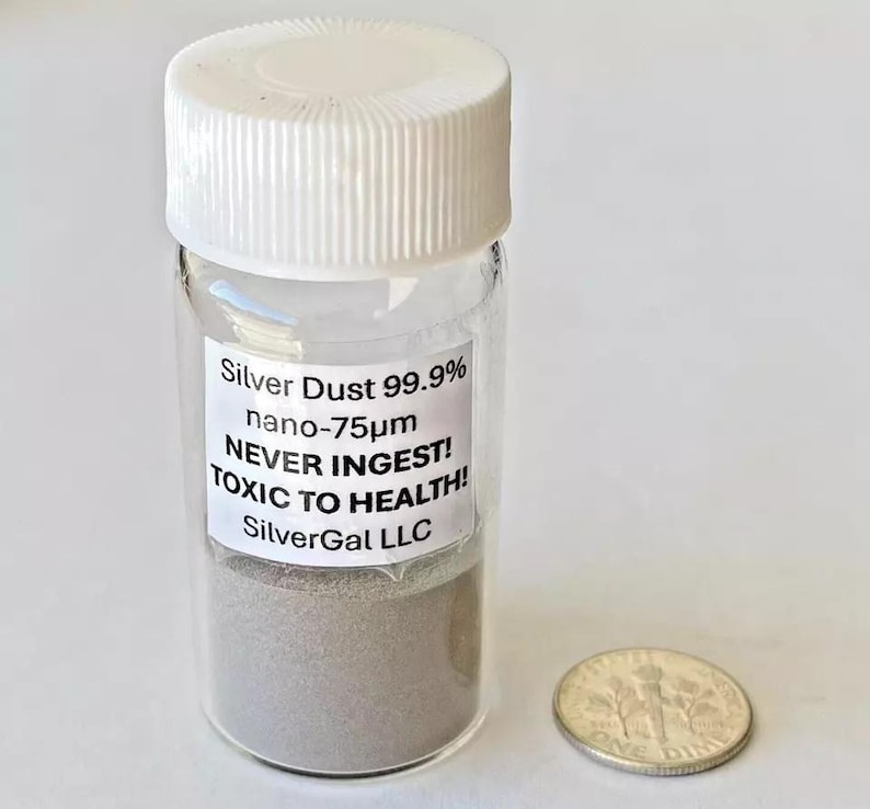 Ultra Fine 999+ Pure Silver Powder: Nano-75μm Dust - Etsy