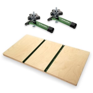 Minibordsskiva 60x30cm med 2 klämmor och profiler, bas för borrbord