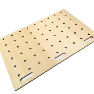 Woodworking workbench top MFT 915x610mm, 20mm holes, plywood