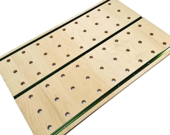 Woodworking workbench MFT top 915x610mm with 20mm holes and T-track profiles, plywood