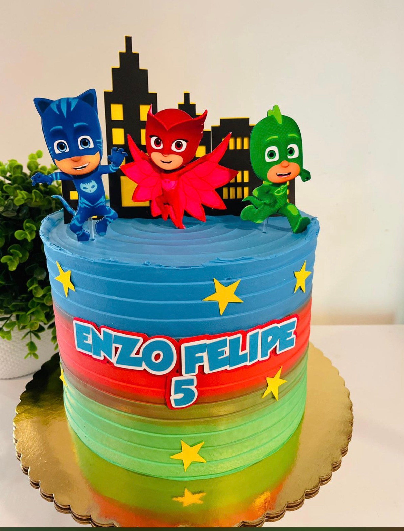 Pj Masks Cake Topper Pj Masks Birthday Pj Masks Decoration Etsy