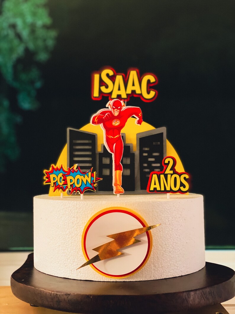 Flash Party Cake Topper Etsy