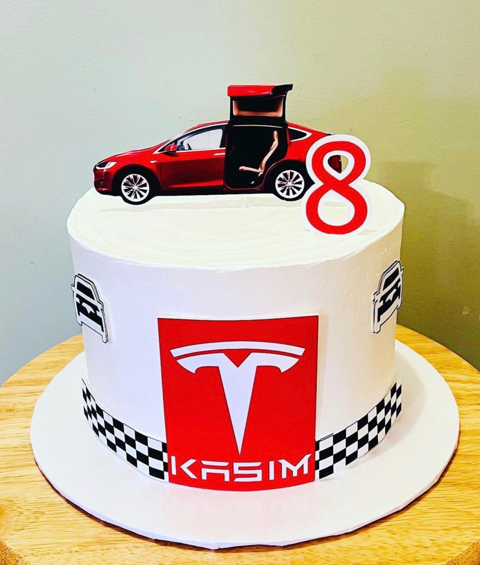 Tesla Cake Topper Car Cake Topper Topper Birthday Etsy Canada