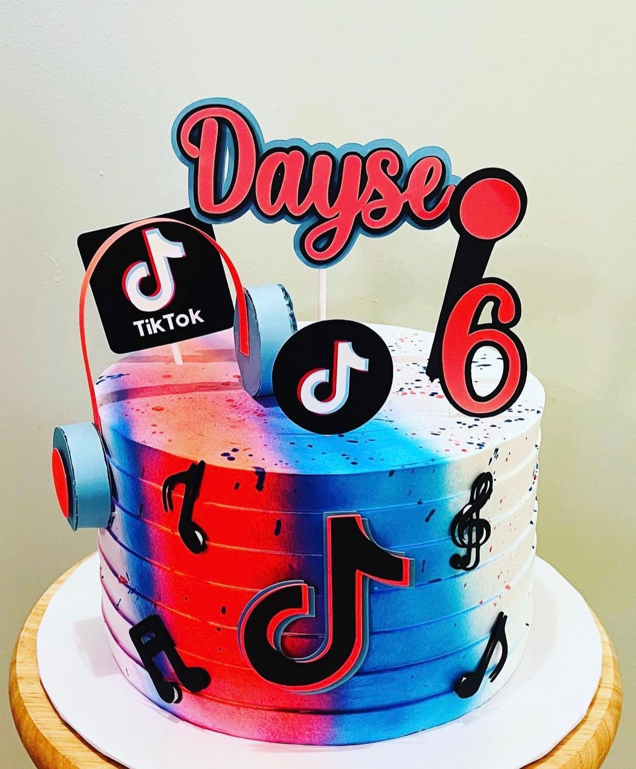 Tiktok Cake Topper Tiktok Cake Topper With Headset Tiktok Etsy Sweden