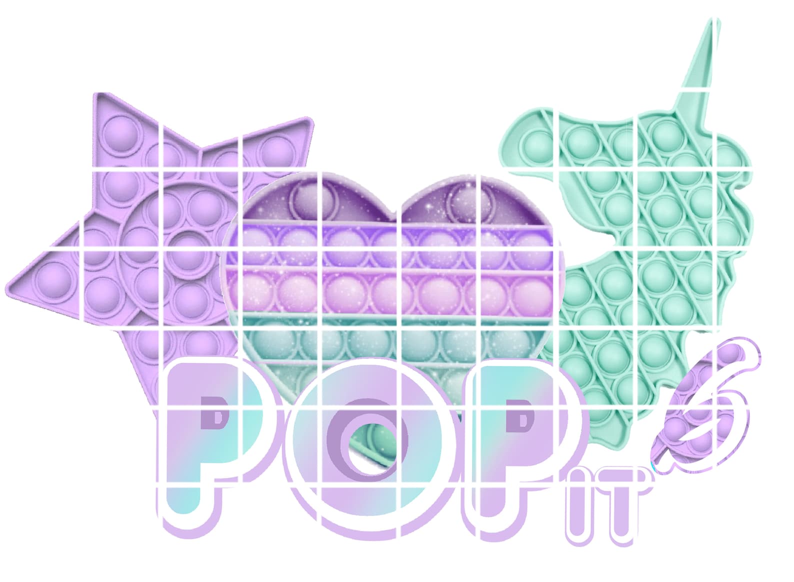 Pop It 6 Clipart Files PNG Digital Design JPEG Files Girls Pop | Etsy