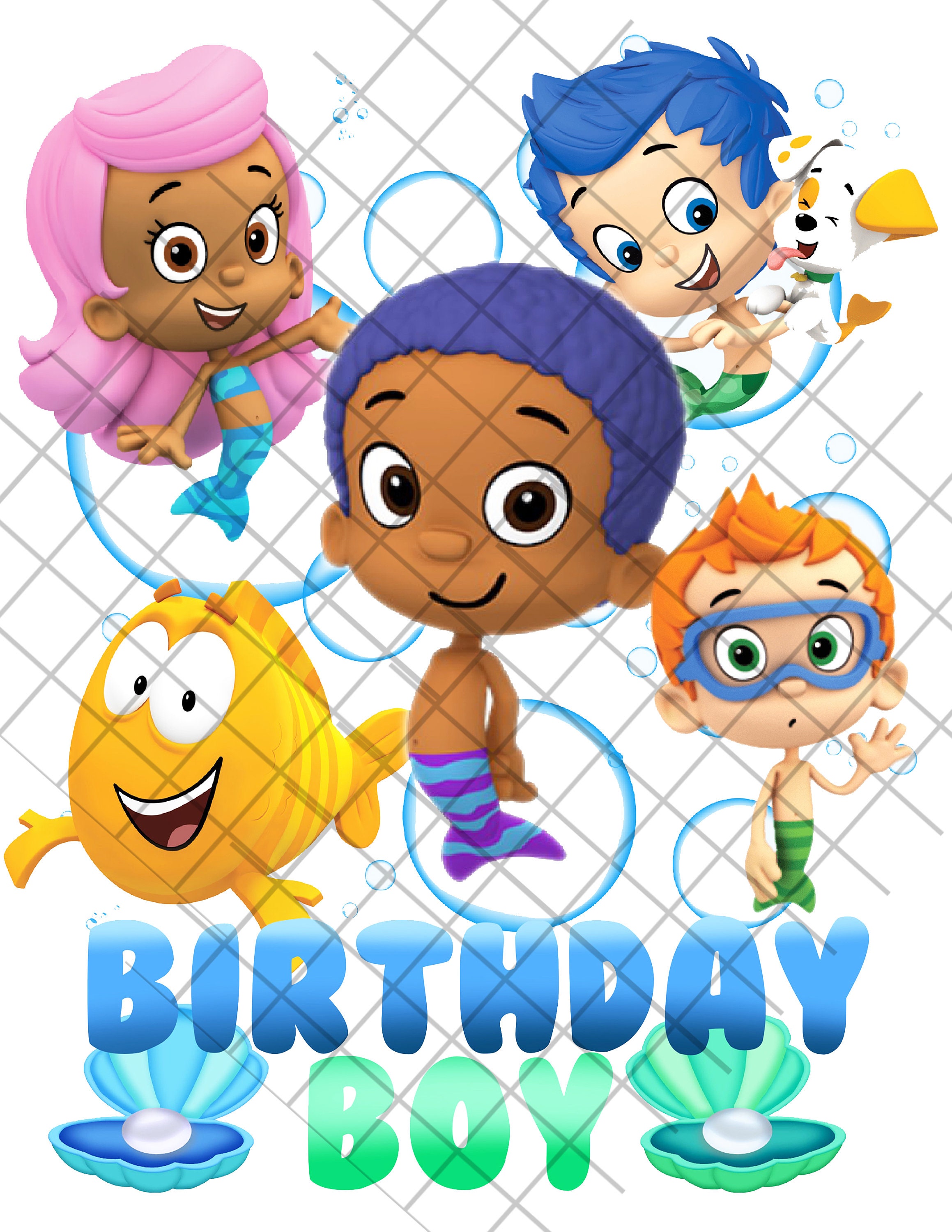 Bubble Guppies Birthday Boy SVG 3rd Birthday Design JPEG PNG Etsy