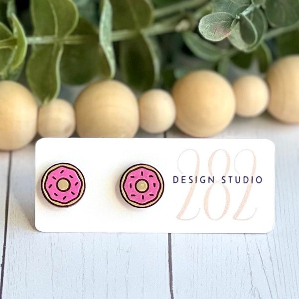 Donut Stud Earrings Etsy