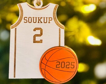 Personalized basketball Christmas Ornament