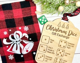 Christmas Dice Gift Exchange Game, Holiday Party Ornament