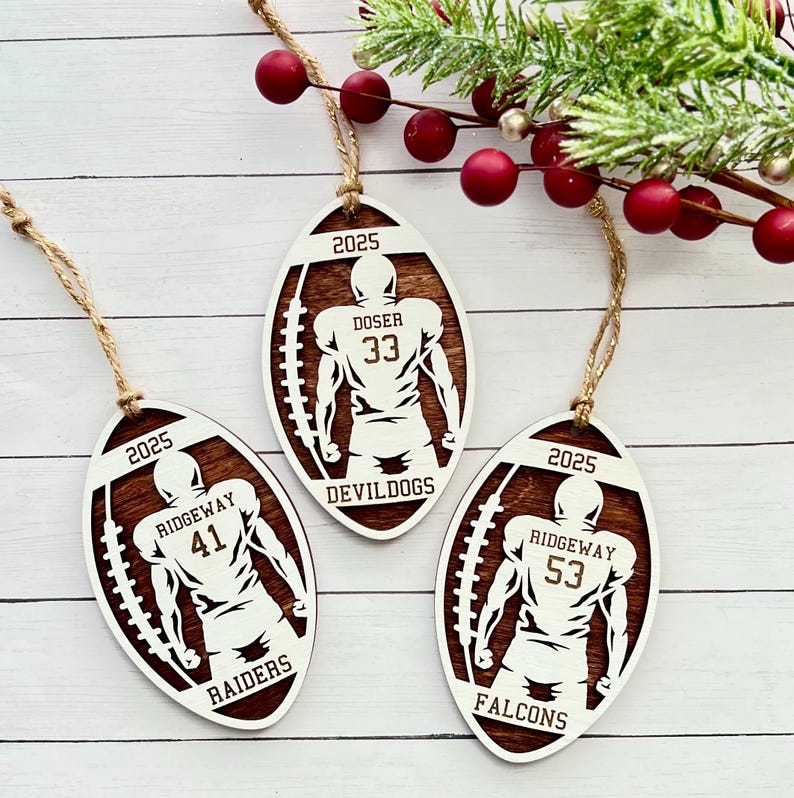 Personalized Football Christmas Ornament image 3