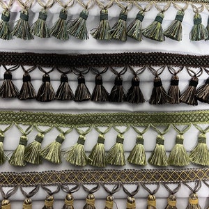 Beaded Tassel Fringe Trim 3.5&quot; Style# Bf 1478 , 4 Colors Available