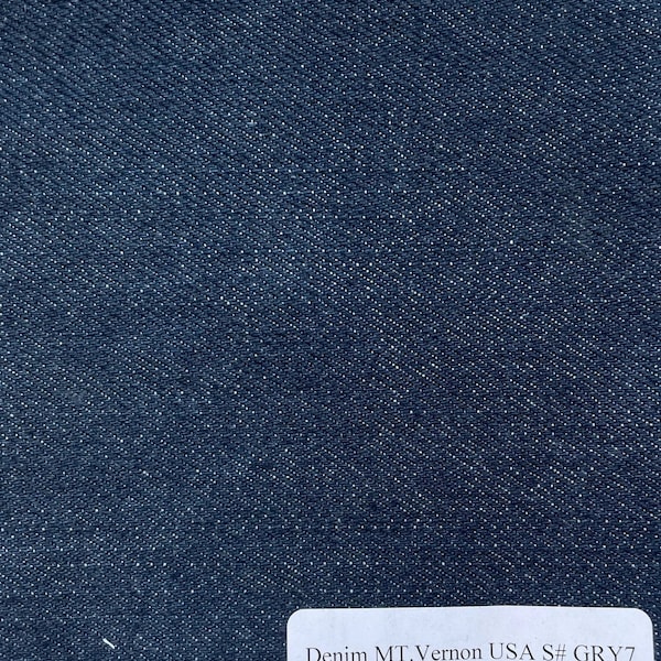 Indigo Denim Fabric, 67" wide, 100% cotton 14.5 oz Heavyweight Fabric, Sold  by the yard ,inc continuous yards.