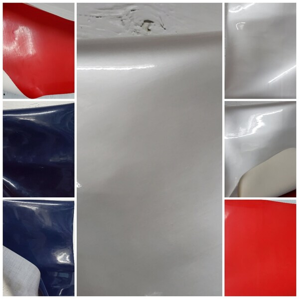 Patent Leather Vinyl Fabric - by The Yard