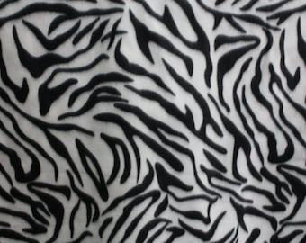 Inserat Stoff, Polar Fleece Stoff Prints Zebra, schwarz/weiß Fleece Stoff / 60"Breit/Sold Bulk Stock