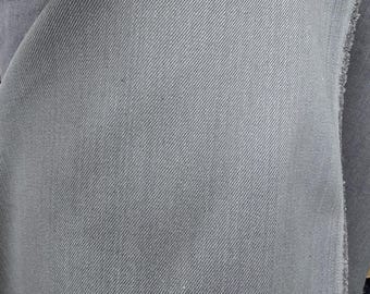arctic Grau Denim Stretch Stoff Baumwolle 152 cm Breite 38 cm, Made in Japan