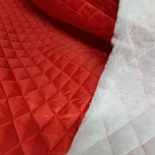 Padded Quilted Satin Lining Fabric 150cm 59 Wide Etsy