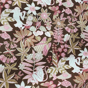 WAVERLY Fabric,  L.H. MONKEYIN Around&quot;, Lauren Hancok,  Authentic Waverly, 100% cotton, 54&quot; wide, sold by yard