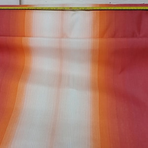 Sunbrella® Awning Stripe Vintage, Red/orange  Fancy 46&quot; Fabric