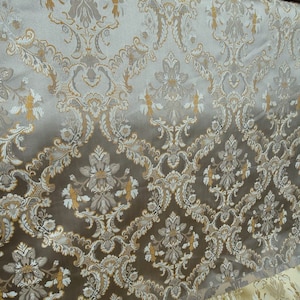 Damask Jacquard Brocade, victorya Classic Fabric 110&quot; Wide, Color Sage, Sold by Yard