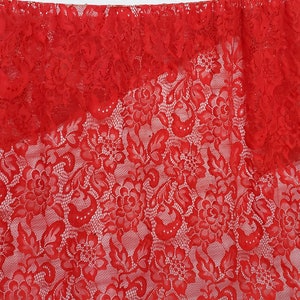 Stretch Lace Stoff, Red Love Passionsfarbe, Stretch Lace Fabric 60&quot; breit