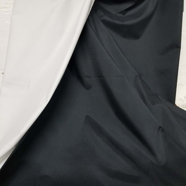 Roc-lon 54" Savannah 100 percent Blackout Drapery Fabric, color Raven Black/white