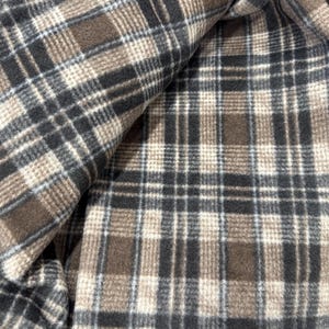 Fleece-Stoff Karos Kariert Kariert Quadrate Druck Braun Fleece Polar Schüttgut 60 "Breit
