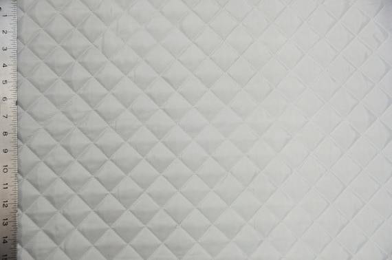 Polyester Quilted Padded Lining Fabric White | Etsy