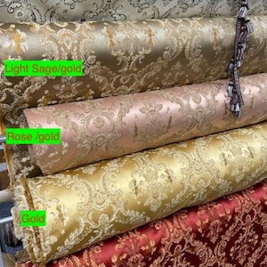 Damask Jacquard Brocade, victorya Classic Fabric 110" Wide, Color  Sold by Yard