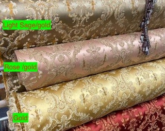 Damask Jacquard Brocade, victorya Classic Fabric 110" Wide, Color  Sold by Yard