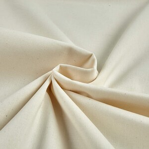 100% Cotton Muslin Fabric/Textile Unbleached, Draping Fabric Wide: 63 inch Natural