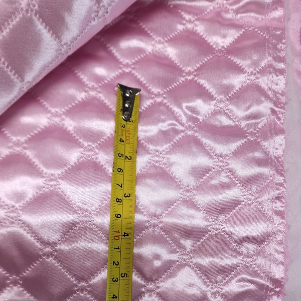 Satin Quilted Fabric by the Yard Etsy