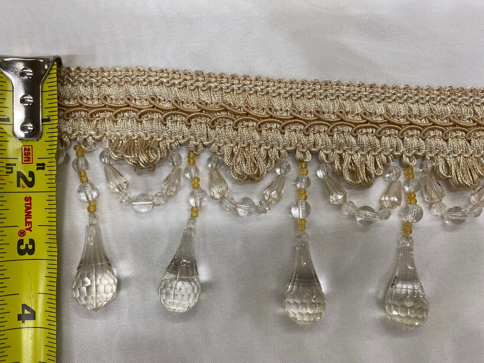 TIMPCV Beading Fringe Trimming Long Beads Tassel Curtain Trim