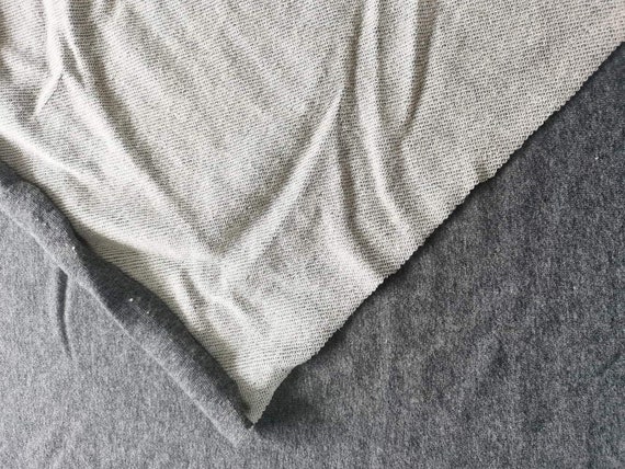 100% Cotton French Terry Knit Fabric Oz Classic Heather Grey
