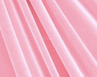 pink  Polyester Stretch Velvet Fabric by the Yard for Tops, Dresses, Skirts,