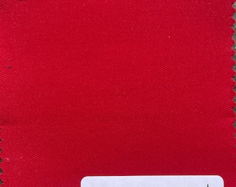 Twill Fabric, Red color,  Twill Fabric by the yard 8 oz 100% Cotton 58 in width , sold by yard in continuous yards.