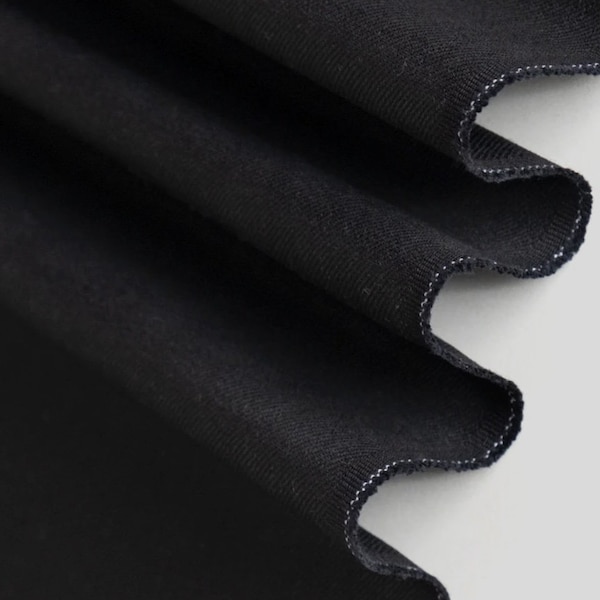 Denim Cone Black Denim 13 oz Fabric  Black Jean Fabric 100% cotton 68", sold by yard