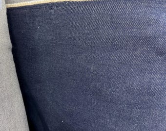 Tela vaquera, 68” de ancho, 100 % algodón, 14 oz, color índigo, de Cone, se vende cortada a medida