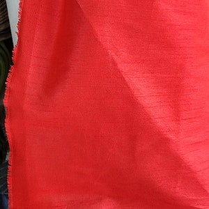 58&quot; Faux Dupioni Silk Color rojo, tela Shantung Dupioni Faux Silk cortada a medida