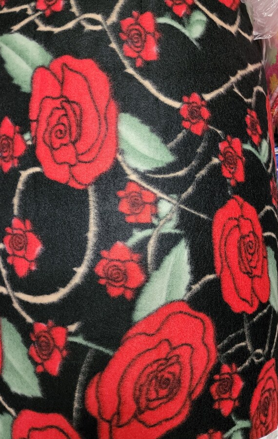 Rose fleece fabric hotsell