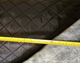Tela acolchada, tela de forro acolchada acolchada de poliéster negra, 3", se vende cortada a medida, 60" de ancho