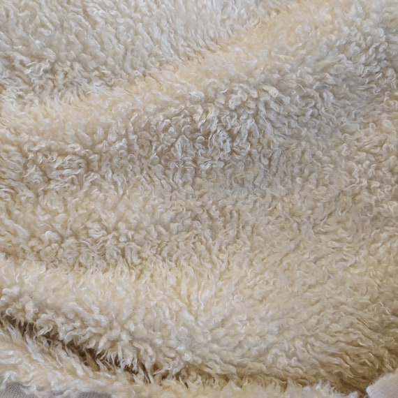 Luxury Faux Sherpa Fur Fabric 58-Ivory