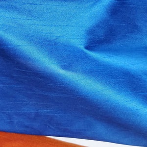 Blau, Shantung Dupioni Kunstseide Stoff Bulk stock