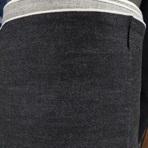 ad Japanese Salvage black 30 inches wide Denim Selvedge fabric (per 3 yards) 11.5 oz