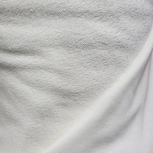 LOOP Terry, Organic Cotton French Terry , color off white, Fabric by the Yard